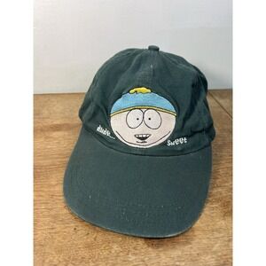 Vintage 90s Y2K Eric Cartman South Park Hat Cap Trucker Cartoon Green Patch